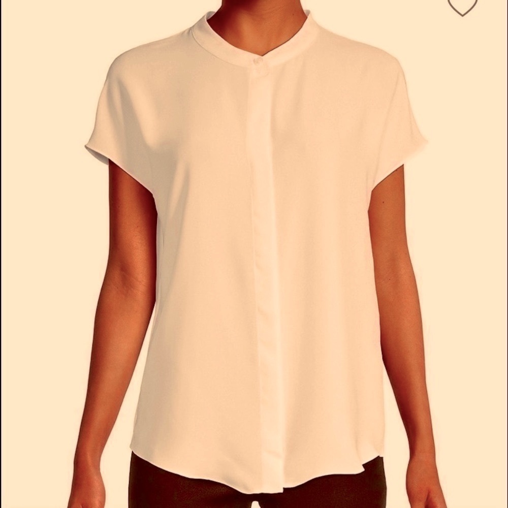 Pure Navy Button Front Top NWT